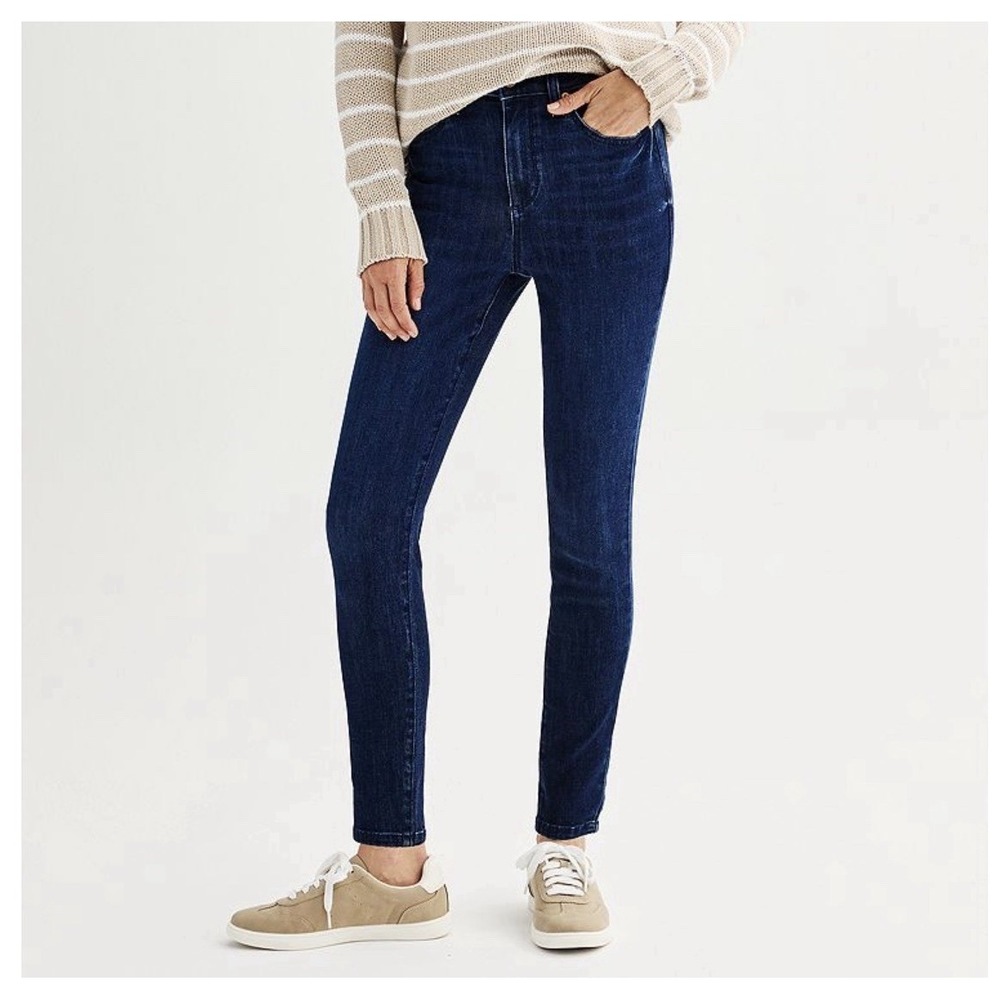 Sonoma Jeans Women's Plus Size 18 High Rise Straight Blue Denim Excellent